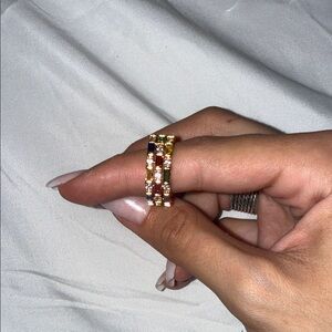 Size 7 Elegant Gold and Multicolor Ring size 7
